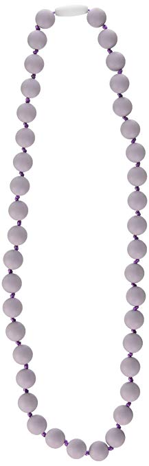 Bitey Beads Classic Silicone Teething Nursing Necklace, Lavender