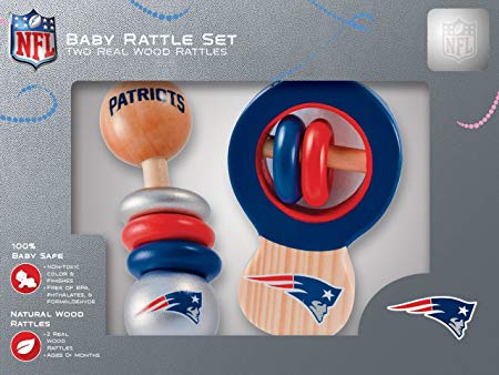 NFL New England Patriots Baby Rattle Set - 2 Pack