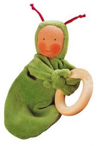 Kathe Kruse - Rainbow Baby Grabbing Ring Doll, Green
