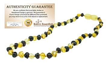 Baltic Amber Teething Necklace for Babies Cherry Black Red Lemon Baby, Infant, Toddlers Polished...