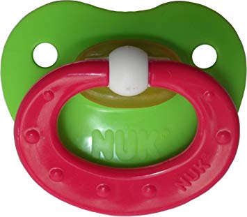 Gerber NUK Green with a Pink ring and NUK 5 nipple