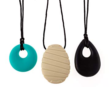 Chew-Choos Silicone Pendant Necklaces Gift Set for Mom's and Babies - Fashionable Everyday Chewelry