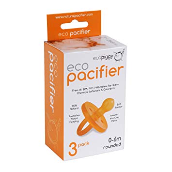 Ecopacifier Natural Pacifier Rounded (3 Pack) 0-6 Months