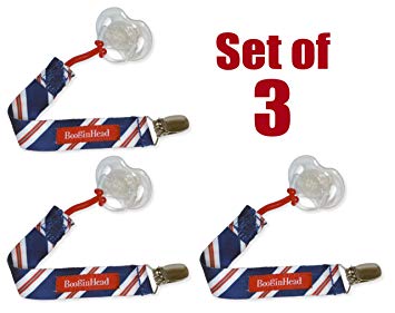 Set of 3 PaciGrip - Universal Pacifier Holder with Clip, that is compatible with all types of pacifiers