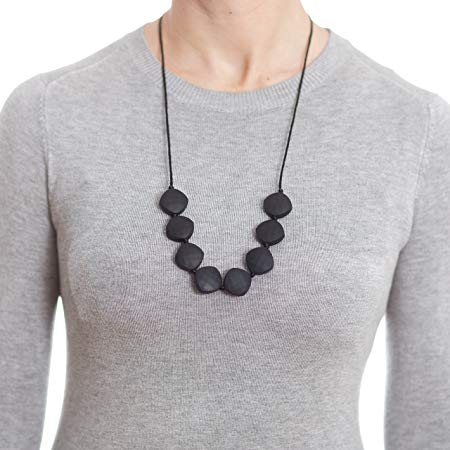 anjie + ash Antoinette Silicone Teething Necklace in Midnight