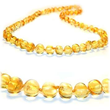 Baltic Amber Teething Necklace 12.5 inches for Teether Relief Babies Boy Girl (Unisex) - Baby, Infant, and...