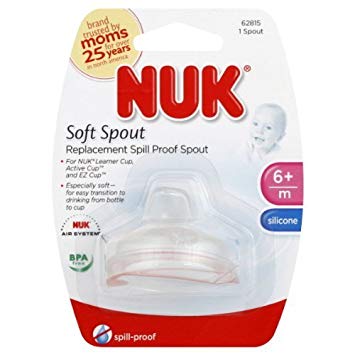 Nuk Replacement Spouts Clear Silicone - 9 Pack