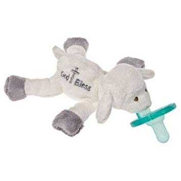 Mary Meyer Plush White Baby Blessing Lamb Wubbanub with Soothie Pacifier ~New~