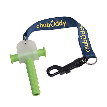chubuddy Chewy Holder WITH textured Green Chewy Tube INCLUDEDChewy Tubes is a registered mark of Speech Pathology Associates, LLC .”