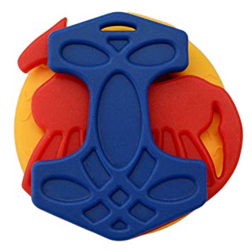 Blue/Red/Yellow Set of Viking Silicone Baby Teething Toys