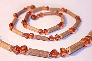 The Art of Cure 12.5 in. Baltic Amber & Hazelwood Teething Necklace (Unisex) (HONEY) - 100% Authentic...