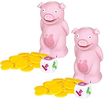 (Set/2) Pass The Tooting Stinky Pig - Funny Hot Potato Farting Dice Game Toy