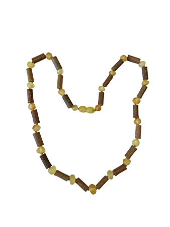 Baltic Amber and Hazelwood Necklace. Colic, Reflux and Teething. Individually Knotted. for Babies and...