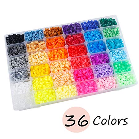 Baby Love Home 36 Color Hama Beads 10000-12000pcs Perler Beads 5mm Fuse Beads 2 Template+5 Iron Paper+2 Tweezers Jigsaw Toy Christmas Gift