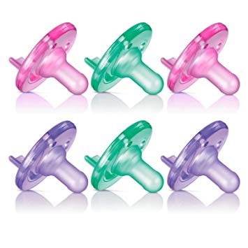 Philips Avent Soothie Pacifier, 0-3 Months, Pink/Purple/Green - 6 Pack