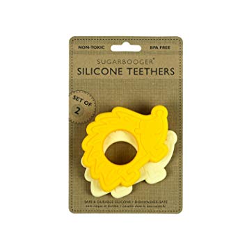 Sugarbooger Silicone Teether Set-of-Two, Hedgehog