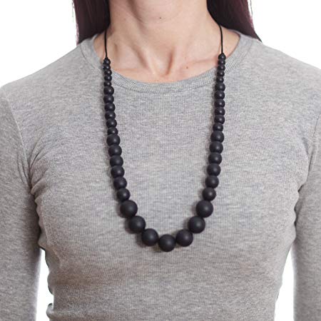 anjie + ash Mona Silicone Teething Necklace (Midnight)